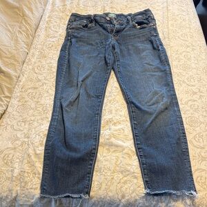 MOTHER  Jeans looker ankle fray girl crush